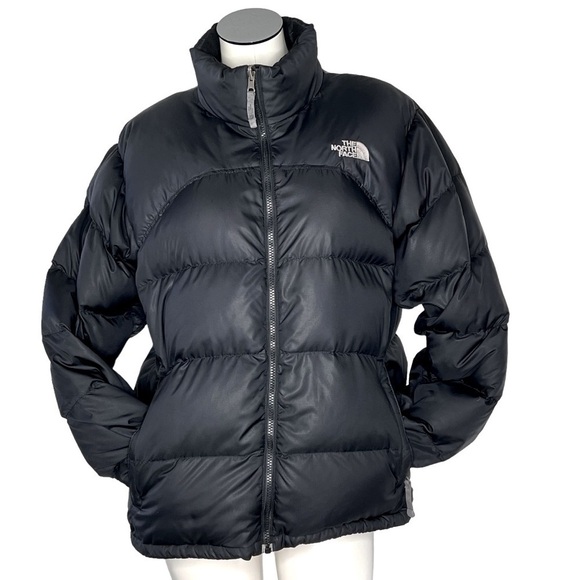 THE NORTH FACE Retro 1996 Black Nuptse 700 Down Puffer Jacket Coat Women's XL - Picture 3 of 16